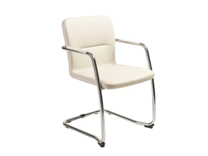 ALASKA - Cantilever leather chair with armrests _ AP Factor